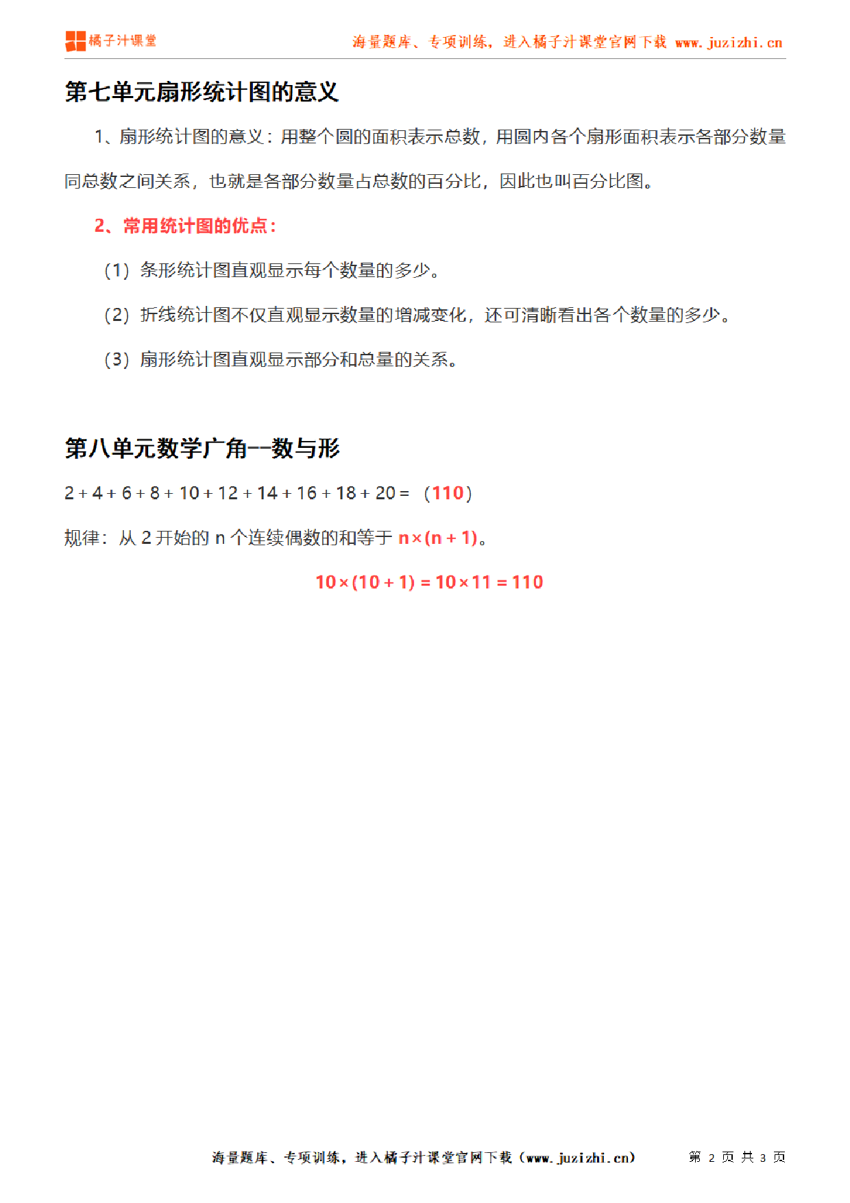 【人教版】小学数学六年级上册第七、八单元知识梳理