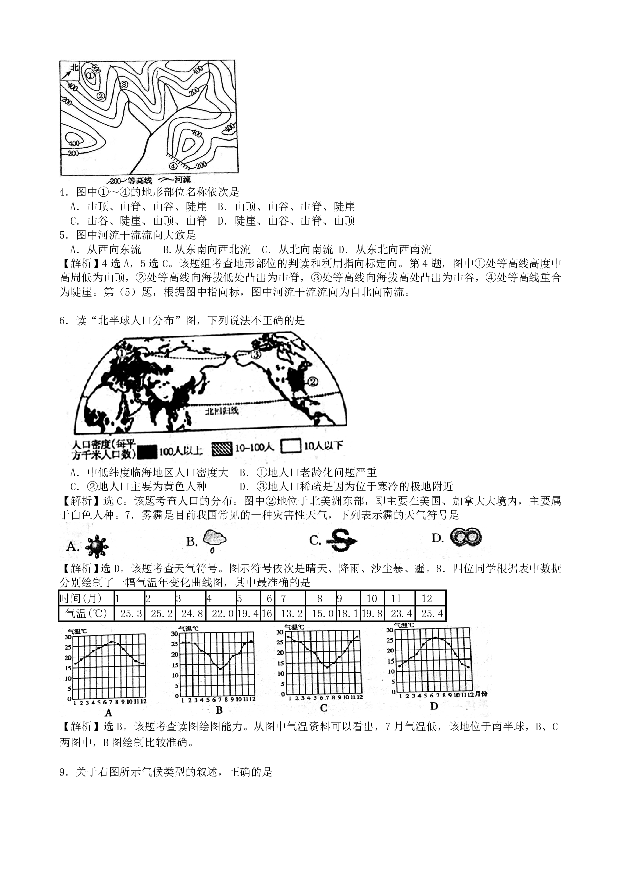 2015年地理山东滨州中考历年真题