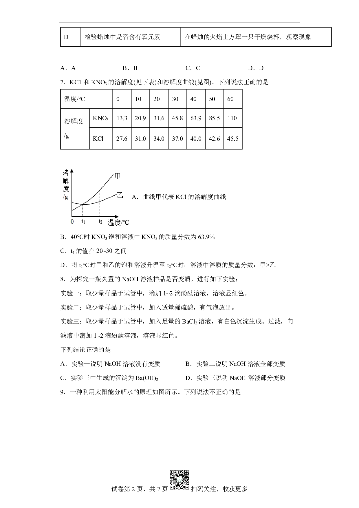 2022年江苏省连云港市中考化学真题历年真题