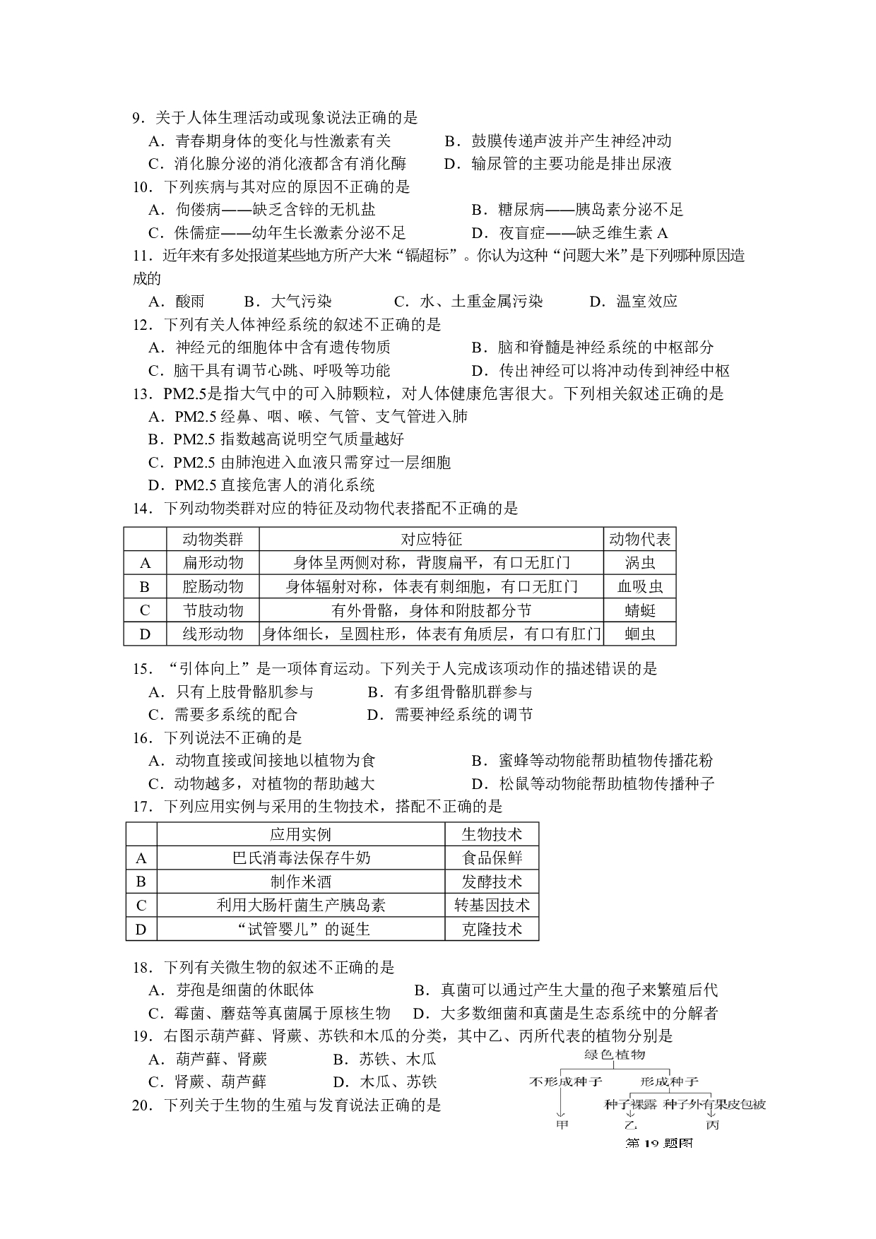 2015年湖南益阳中考试卷