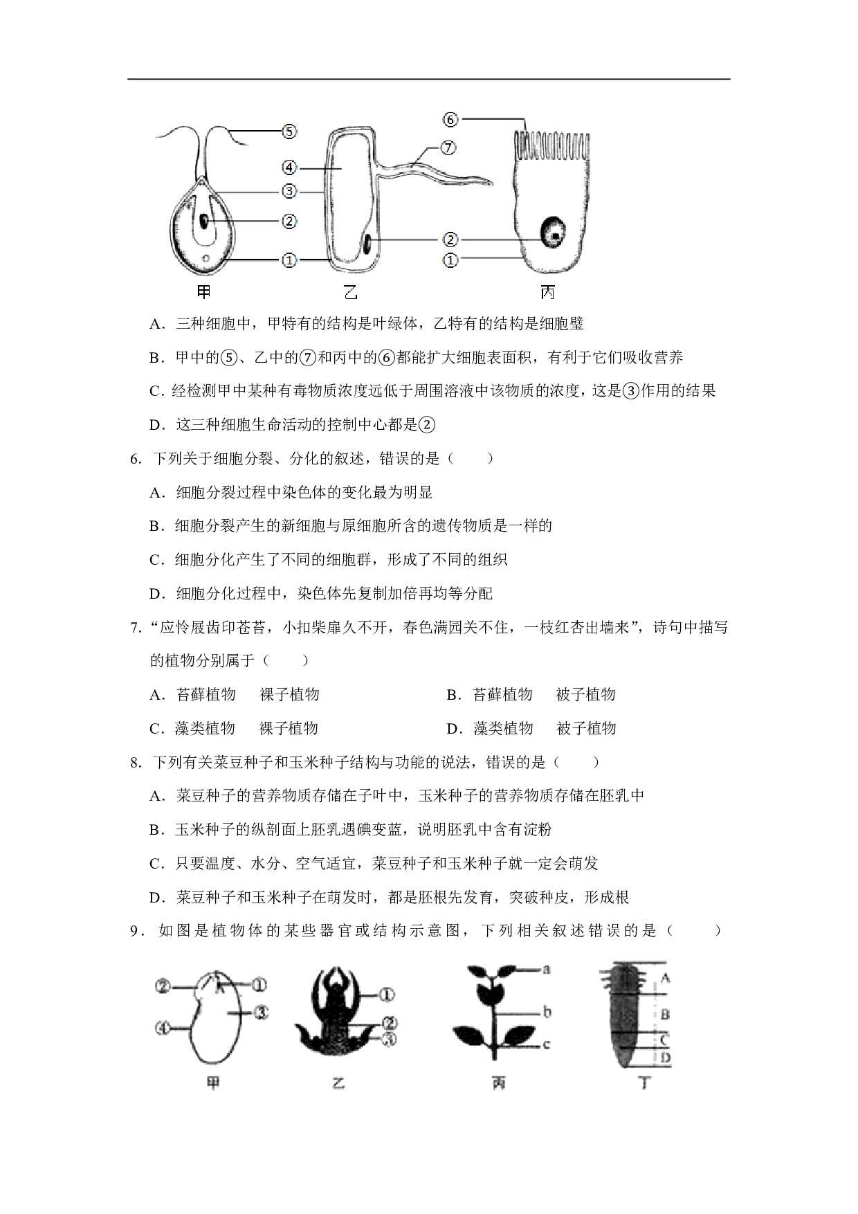 2020年山东省临沂市中考生物试卷（解析版）